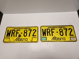 1975-1984 Matching Alberta License Plates