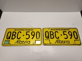 1975-1984 Matching Alberta License Plates