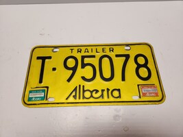 single alberta license plate 